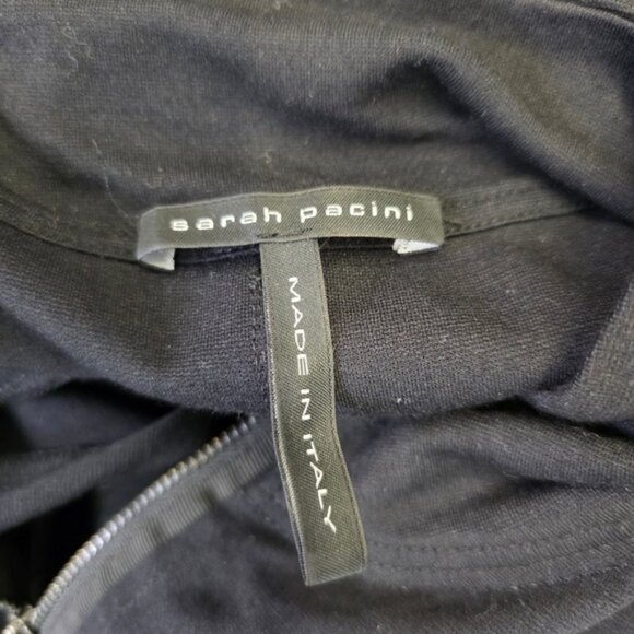 Sarah Pacini quarter zip cotton Long sleeves midi dress - Picture 5 of 5